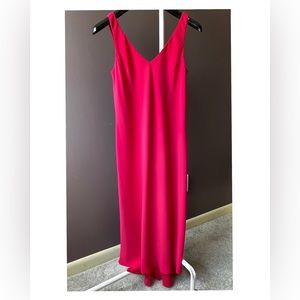 Jones New York Dress Sleeveless Pink/ Red  Size 8 V neck